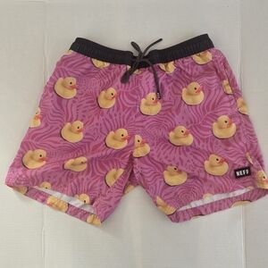 Neff Rubber Ducky Printed Pink Swinsuit Boardshort medium